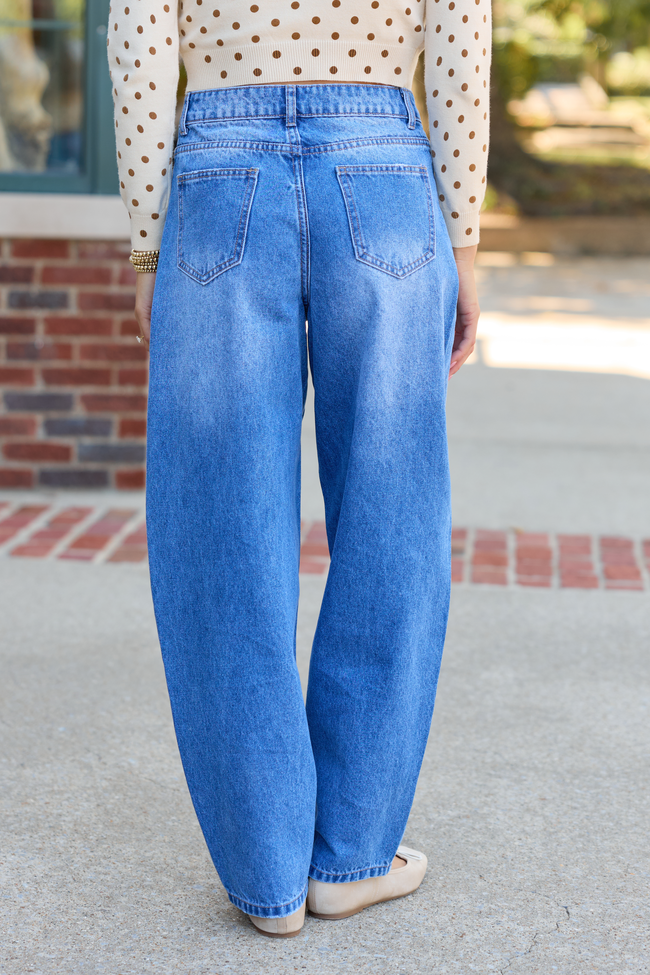 Second Nature Medium Wash Barrel Jeans