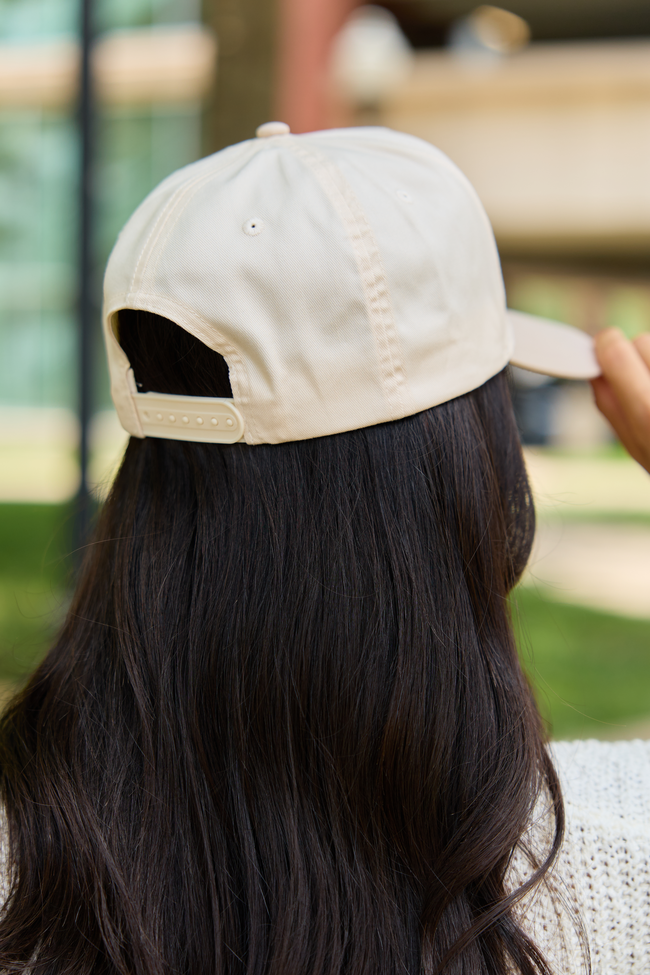 See You Saturday Khaki Embroidered Trucker Hat