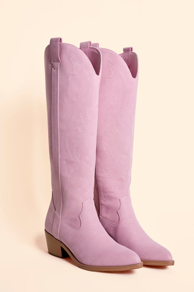 Shania Pink Tall Cowboy Boots