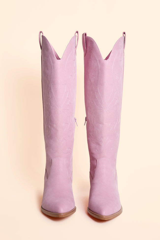 Shania Pink Tall Cowboy Boots