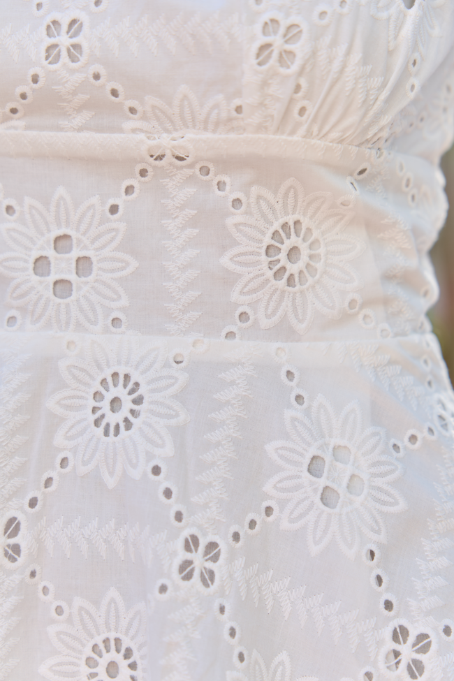 Short and Sweet White Eyelet Mini Dress FINAL SALE