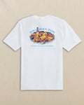 The back view of the Southern Tide Shrimp Boil Short Sleeve T-Shirt by Southern Tide - Classic White