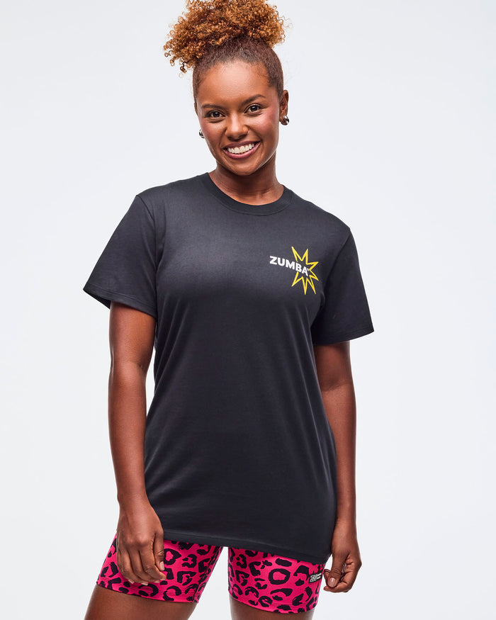 Bold Black # Sizzlin' Crew Neck Tee - Bold Black
