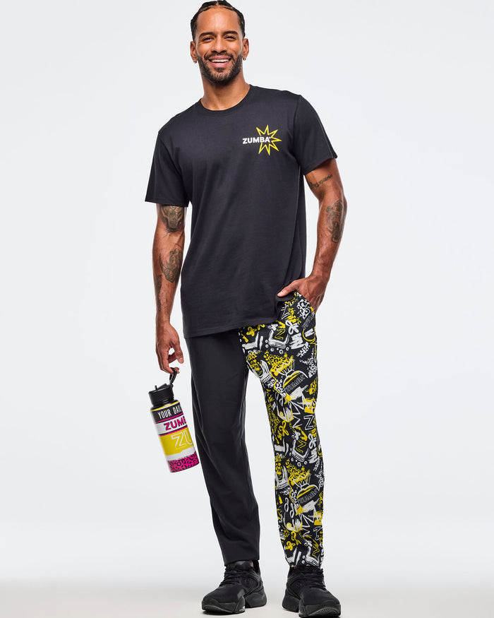 Bold Black # Sizzlin' Crew Neck Tee - Bold Black