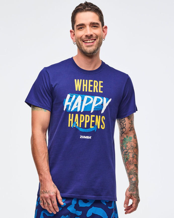 Soft Navy # Sizzlin' Crew Neck Tee - Soft Navy