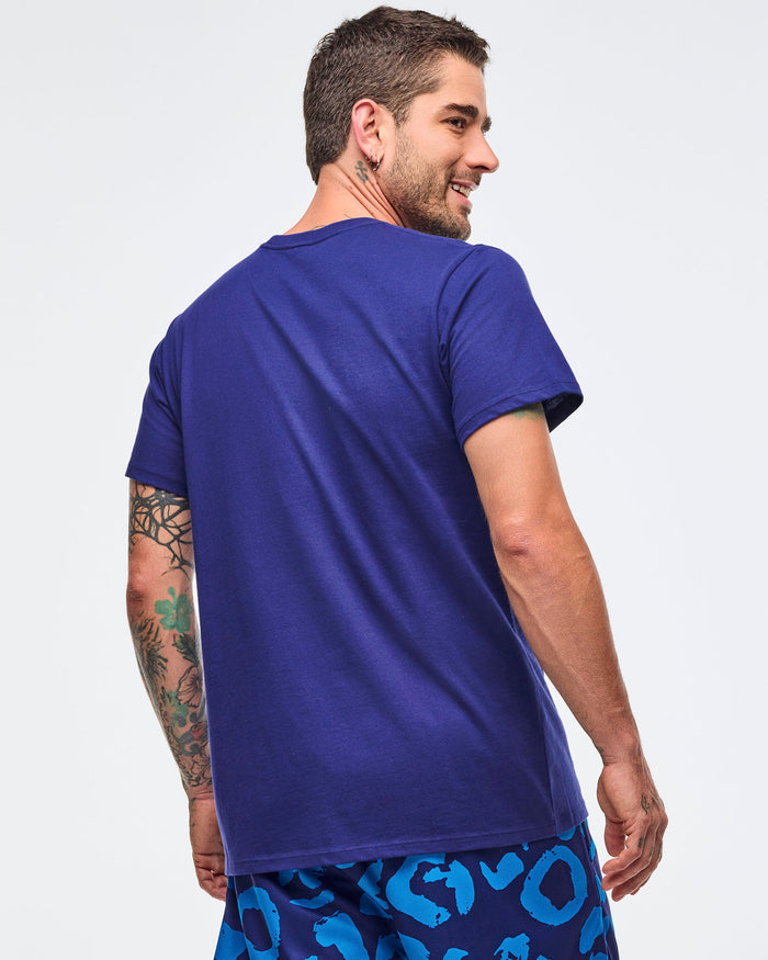 Soft Navy # Sizzlin' Crew Neck Tee - Soft Navy