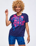 Soft Navy # Sizzlin' High Low Crew Neck Top