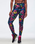 Black/Pink # Sizzlin' High Waisted Ankle Leggings