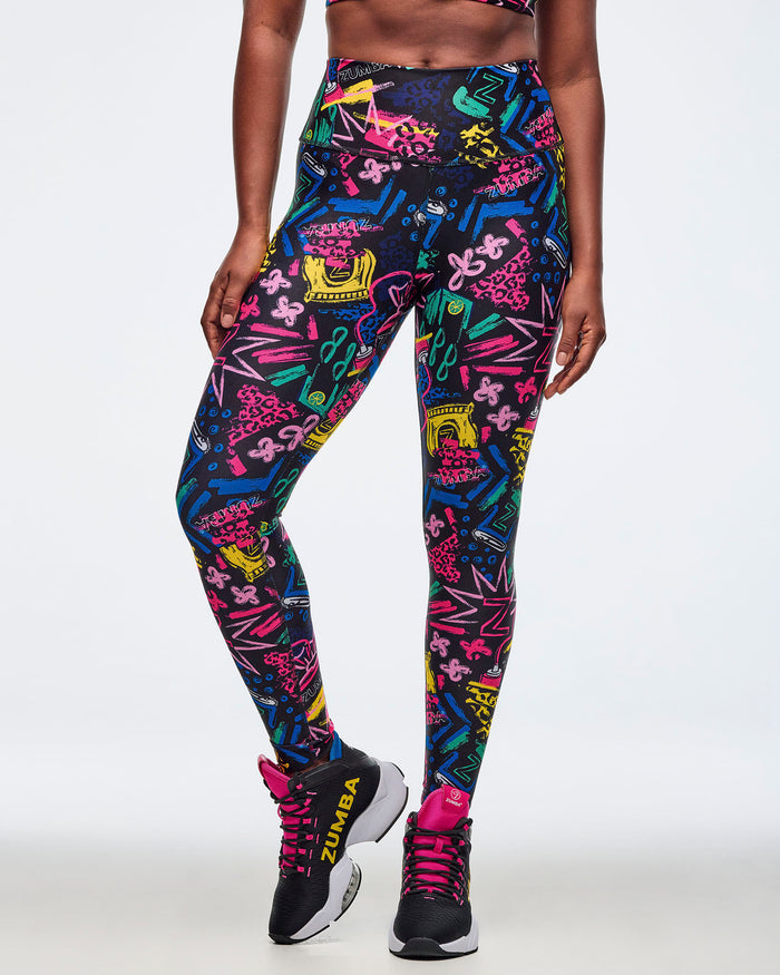 Black/Pink # Sizzlin' High Waisted Ankle Leggings