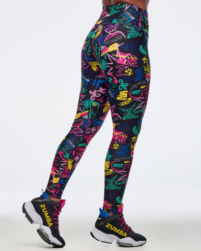 Black/Pink # Sizzlin' High Waisted Ankle Leggings