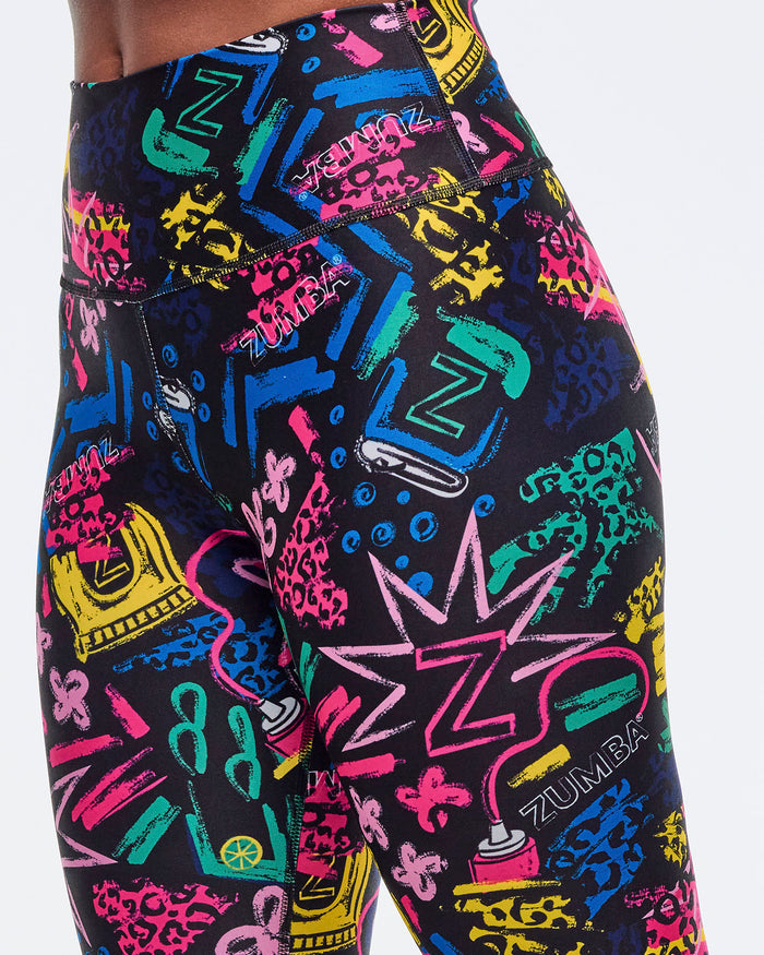 Black/Pink # Sizzlin' High Waisted Ankle Leggings