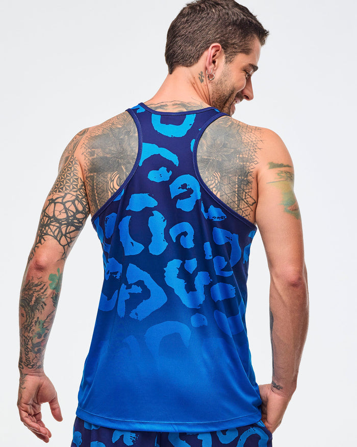 Navy/Blue # Sizzlin' Men's Racerback Muscle Tank