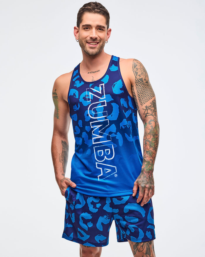 Navy/Blue # Sizzlin' Men's Racerback Muscle Tank