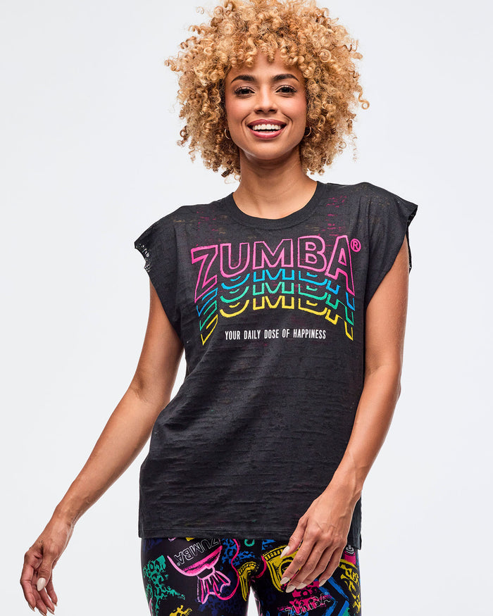 Bold Black # Sizzlin' Muscle Tank