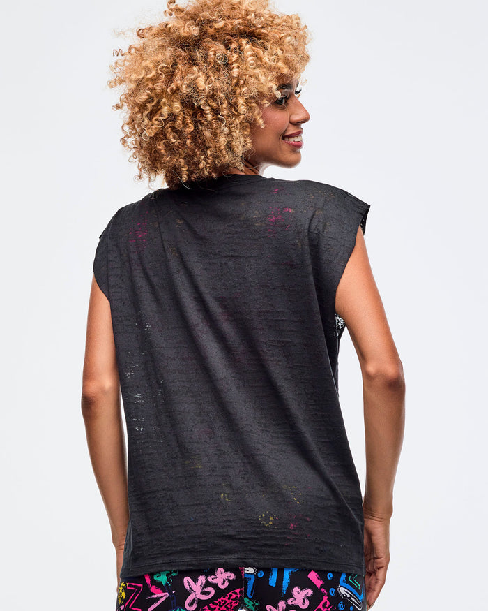 Bold Black # Sizzlin' Muscle Tank