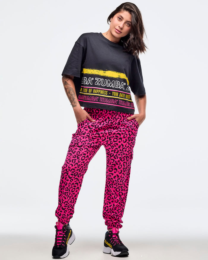 Bold Black # Sizzlin' Oversized Boxy Crop Top