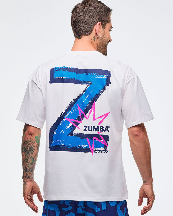 Wear It Out White # Sizzlin' Oversized Drop Shoulder Tee
