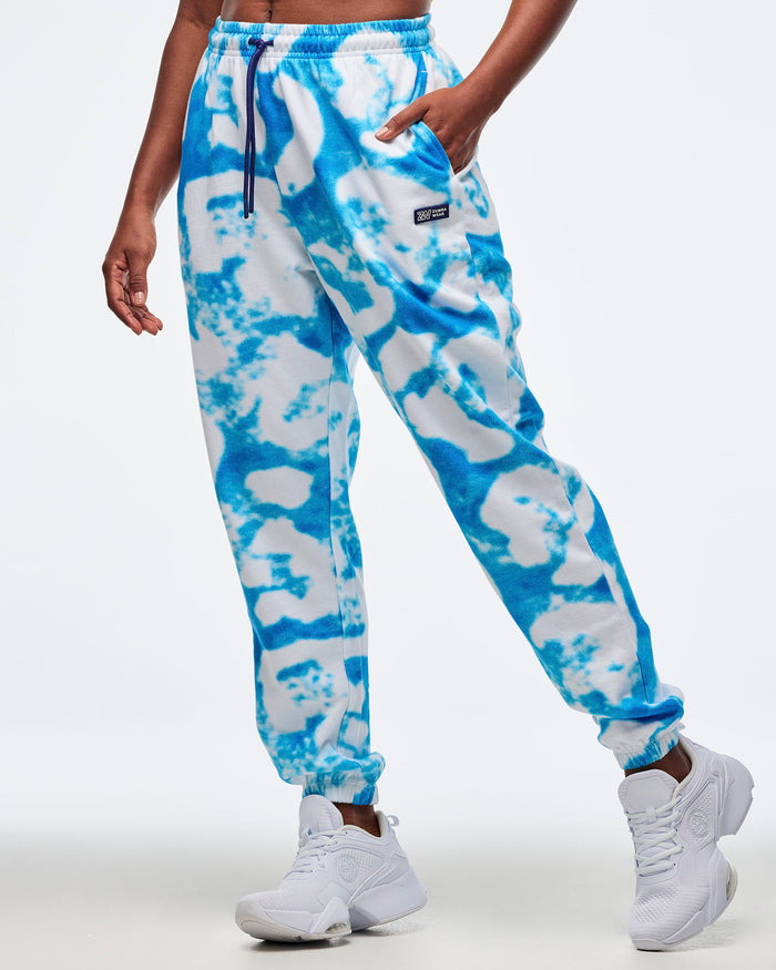 Blue/White # Sizzlin' Slouch Sweatpants