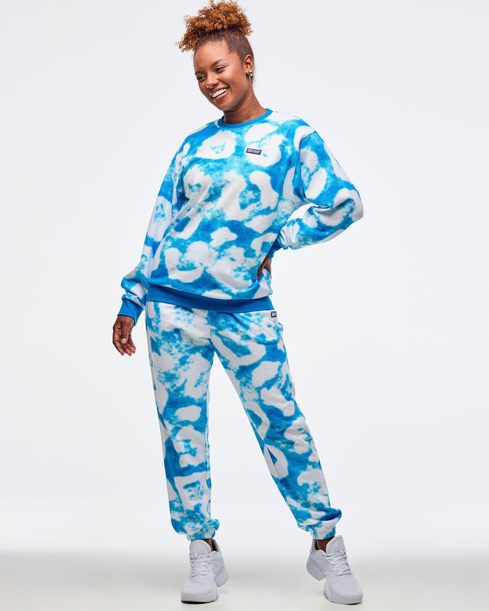 Blue/White # Sizzlin' Slouch Sweatpants