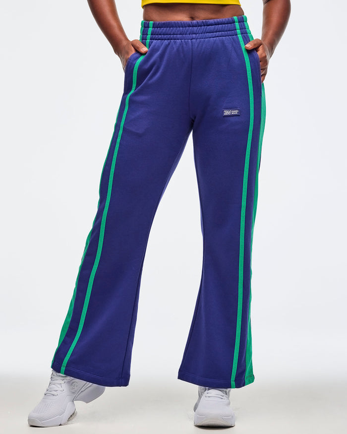 Soft Navy # Sizzlin' Wide Leg Sweatpants