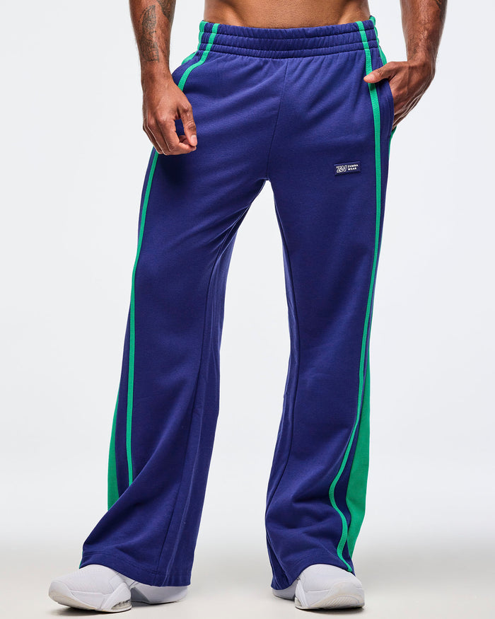 Soft Navy # Sizzlin' Wide Leg Sweatpants