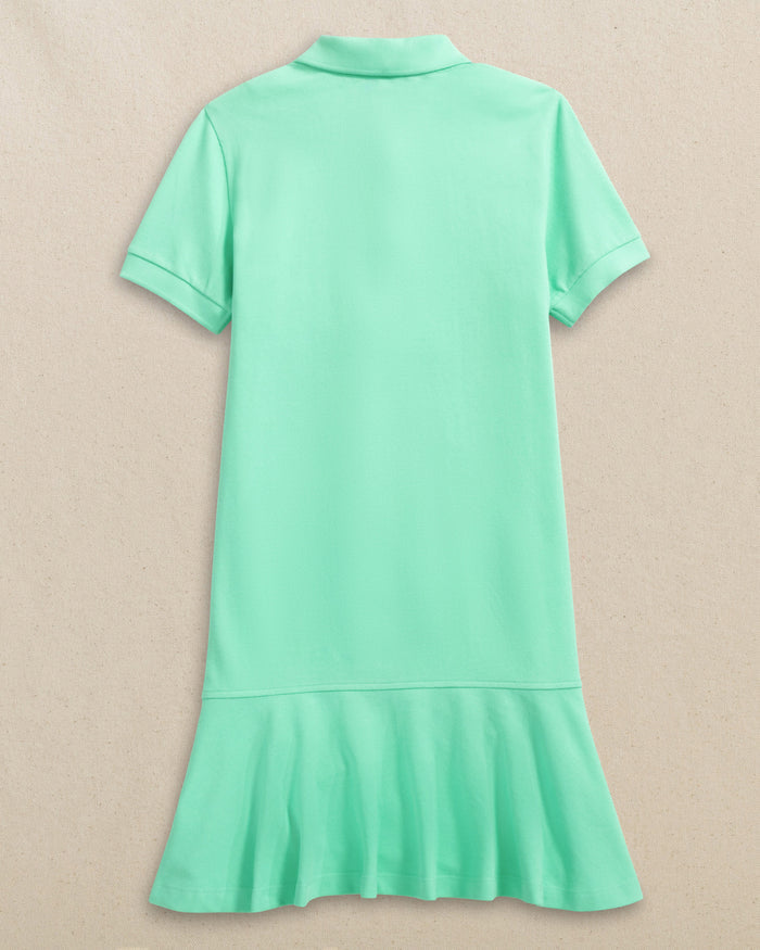 The back view of the Southern Tide Skipjack Dropwaist Polo Dress by Southern Tide - Gulf Shores