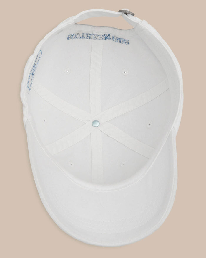 The inside view of the Southern Tide  Skipjack Hat by Southern Tide - White