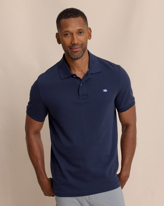 The front view of the Southern Tide Skipjack Polo Shirt by Southern Tide - True Navy
