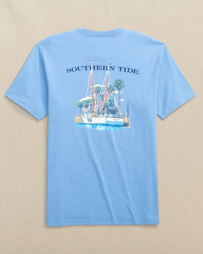 The back view of the Southern Tide Skipjack Shrimp Boat Short Sleeve T-Shirt by Southern Tide - Ocean Channel