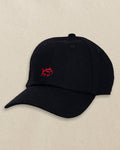 The front view of the Southern Tide Skipjack Wool Leather Strap Hat by Southern Tide - Navy