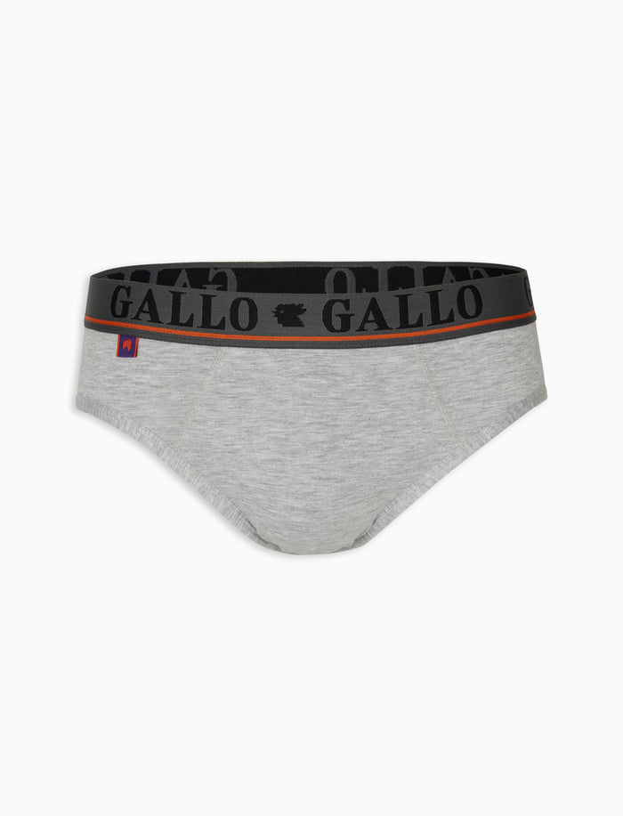 Slip basico intimo cotone grigio melange tinta unita - Gallo 1927 - Official Online Shop