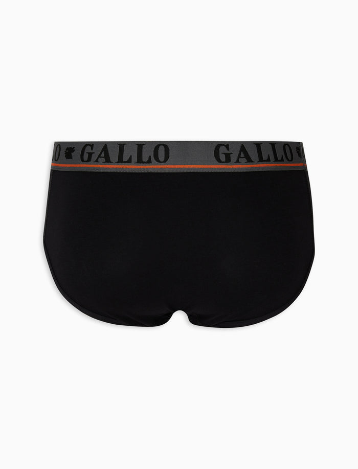 Slip basico intimo cotone nero tinta unita - Gallo 1927 - Official Online Shop