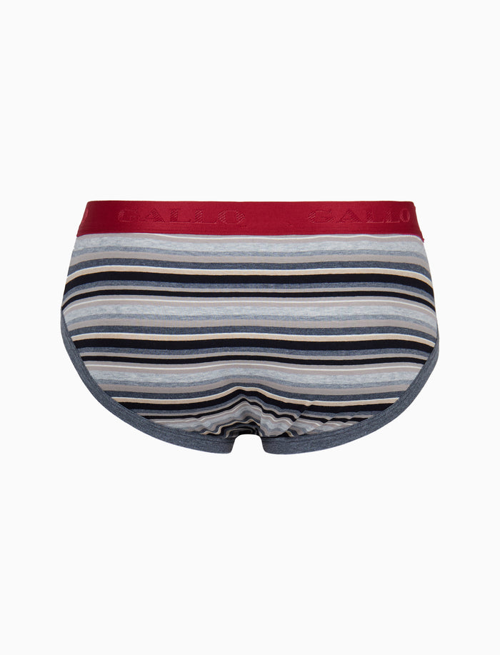 Slip intimo uomo cotone nero righe multicolor - Gallo 1927 - Official Online Shop