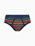 Slip intimo uomo cotone verde righe multicolor - Gallo 1927 - Official Online Shop