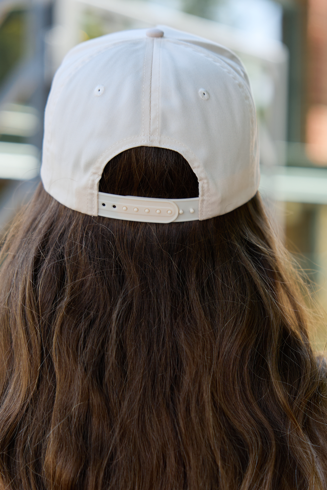 Slow Morning Coffee Club Natural/Khaki Embroidered Trucker Hat