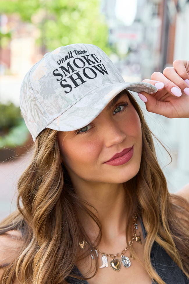 Small Town Smoke Show Camo Trucker Hat FINAL SALE