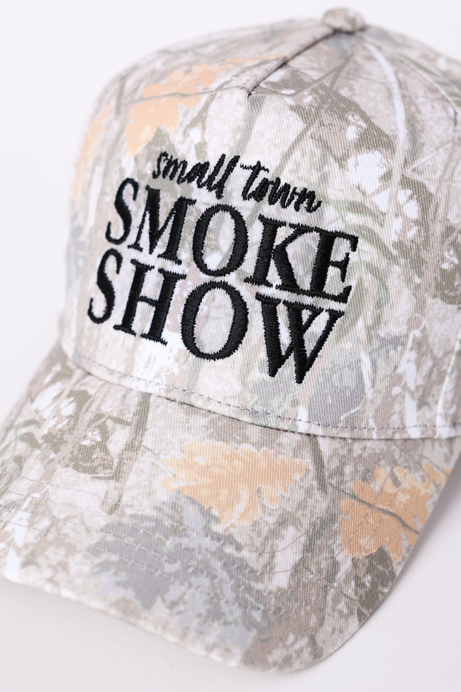 Small Town Smoke Show Camo Trucker Hat FINAL SALE