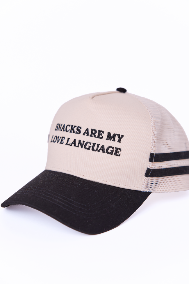 Snacks Are My Love Language Trucker Hat FINAL SALE