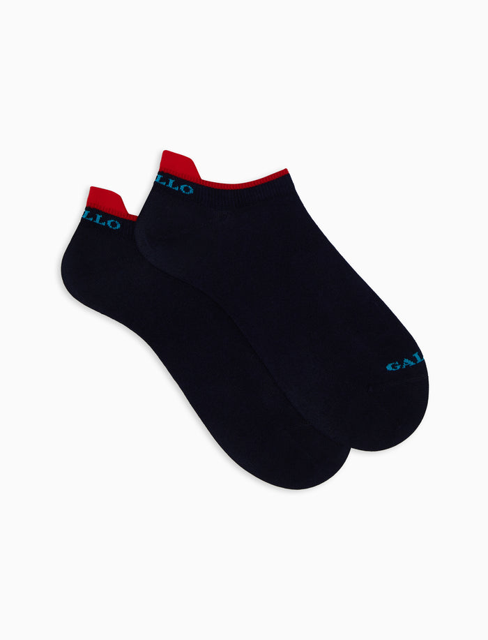 Sneakers uomo cotone blu tinta unita - Gallo 1927 - Official Online Shop