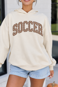 Soccer Polka Dot Cream Graphic Hoodie