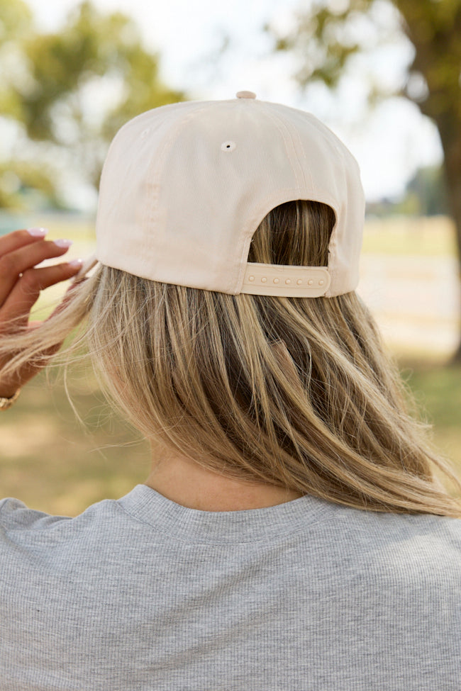 Softball Natural/Khaki Embroidered Trucker Hat