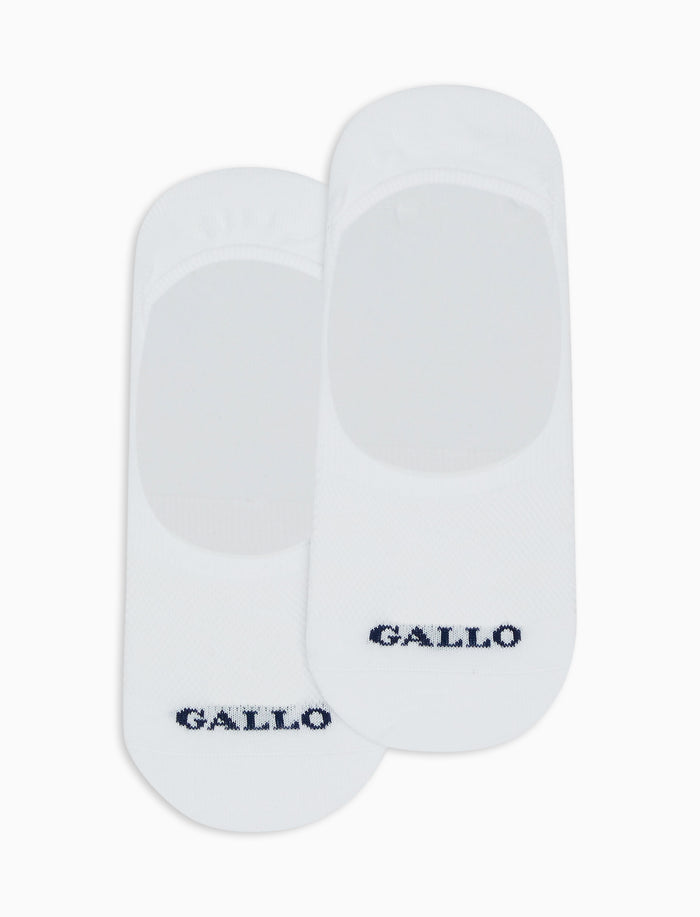 Solette accollate uomo cotone bianco tinta unita - Gallo 1927 - Official Online Shop