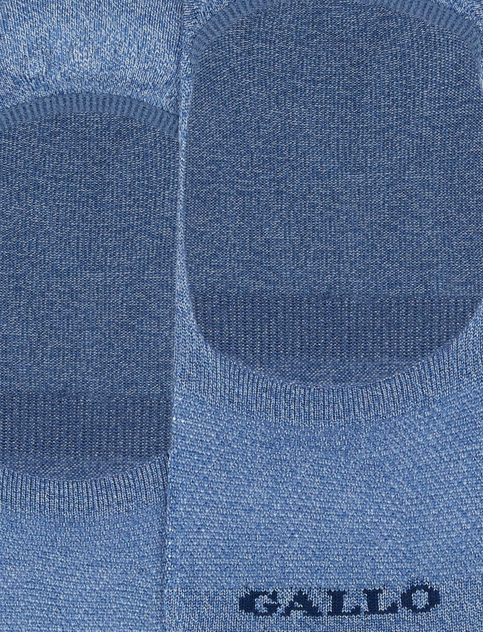 Solette accollate uomo cotone tinta unita azzurro - Gallo 1927 - Official Online Shop
