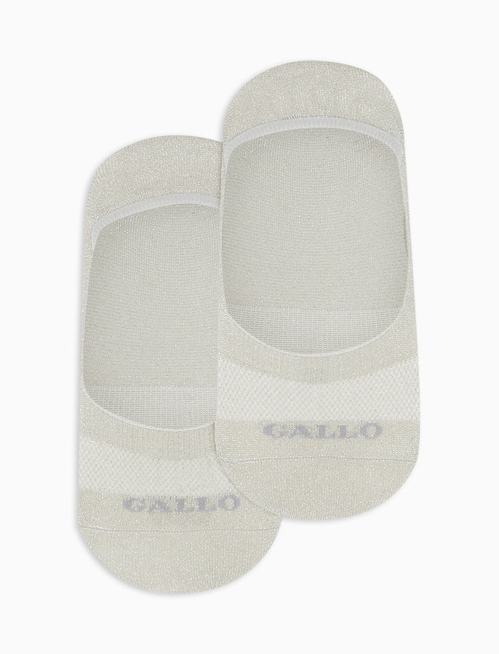 Solette scollate donna cotone argento tinta unita lurex - Gallo 1927 - Official Online Shop
