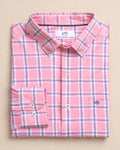 The front view of the Southern Tide South Beach Coastal Breeze® Sport Shirt by Southern Tide - Sea Pink