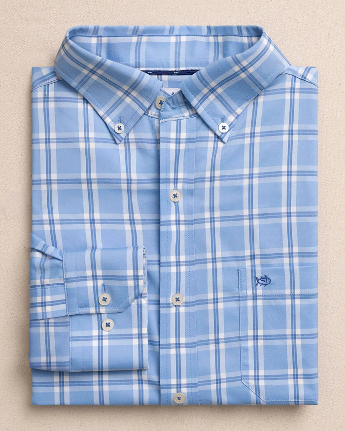 The front view of the Southern Tide South Beach Coastal Breeze® Sport Shirt by Southern Tide - Ocean Channel