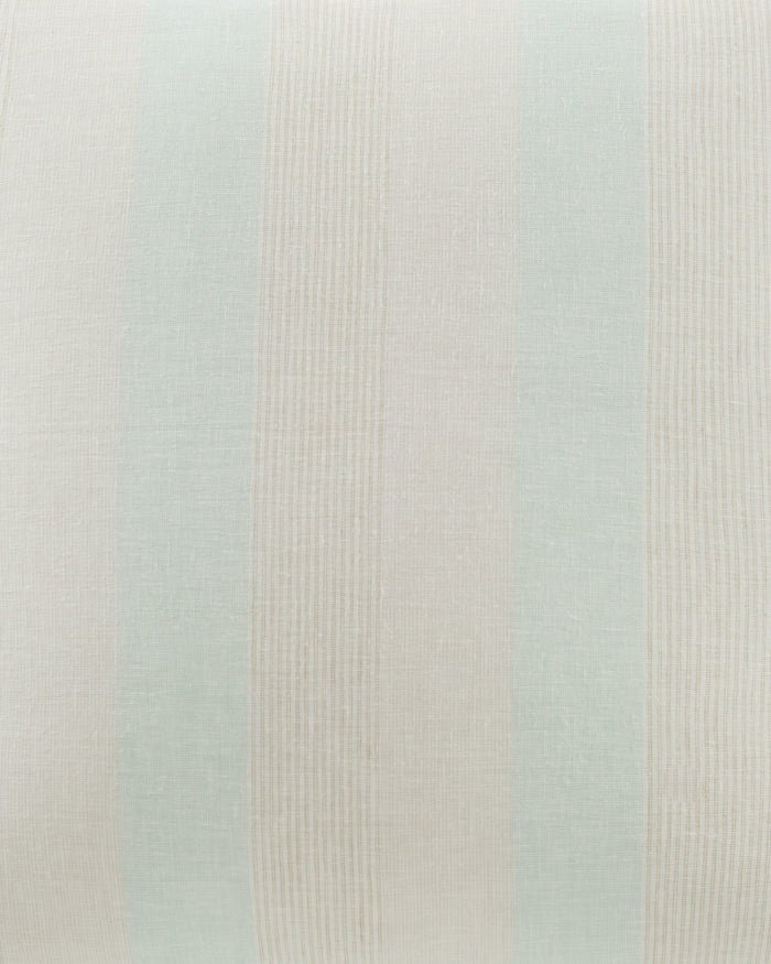 The front view of the Southern Tide Batten Square Seafoam Decorative Pillow by Southern Tide - Seafoam