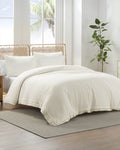 The front view of the Southern Tide Southern Tide Bellweather Comforter Set by Southern Tide - White