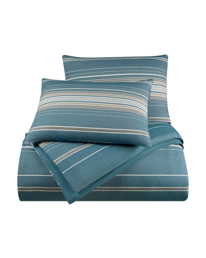 The front view of the Southern Tide Camden Comforter Set by Southern Tide - Navy