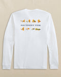 The back view of the Southern Tide Southern Tide Flies Long Sleeve T-Shirt by Southern Tide - Classic White